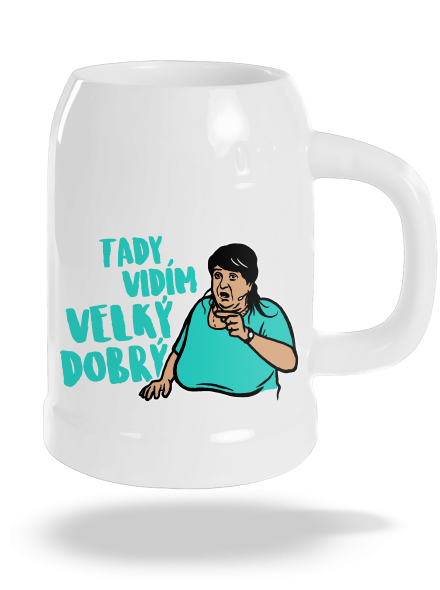 Velký dobrý půllitr White
