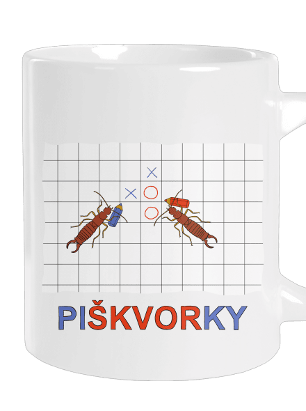 Škvoří piškvorky velký hrnek White