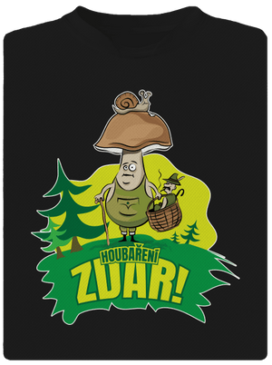 Houbaření zdar pánské sportovní tričko Black