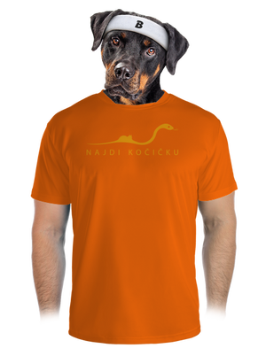 Najdi kočičku pánské sportovní tričko Neon Orange