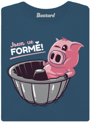 Ve formě dámské tričko premium Petrol Blue