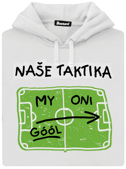 Naše fotbalová taktika dámská mikina klokanka White