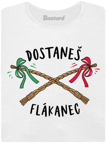 Flákanec dámské tričko s lemem White