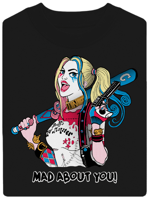 Joker a Harley unisex mikina bez kapuce Black