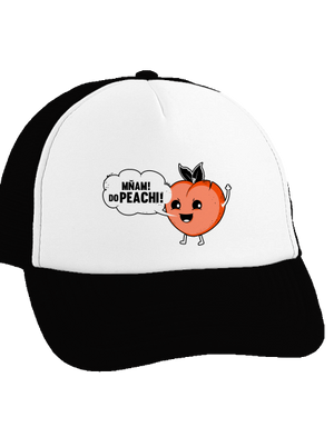 Mňam do peachi kšiltovka truckerka Black cap