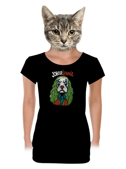 JokerŠpaněl dámské tričko s lemem Black