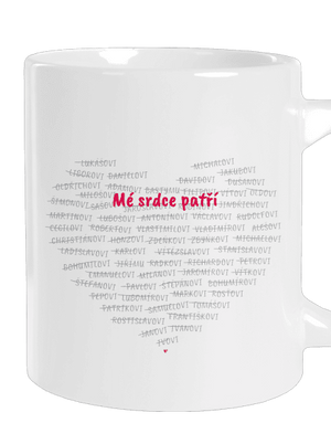 Mé srdce patří velký hrnek White