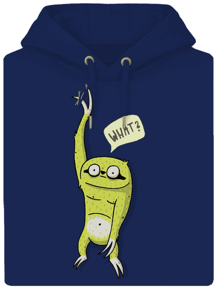 Lenochodík unisex mikina premium Navy