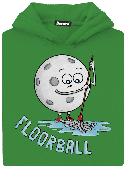 Floorball dětská mikina klokanka Kelly Green AWD