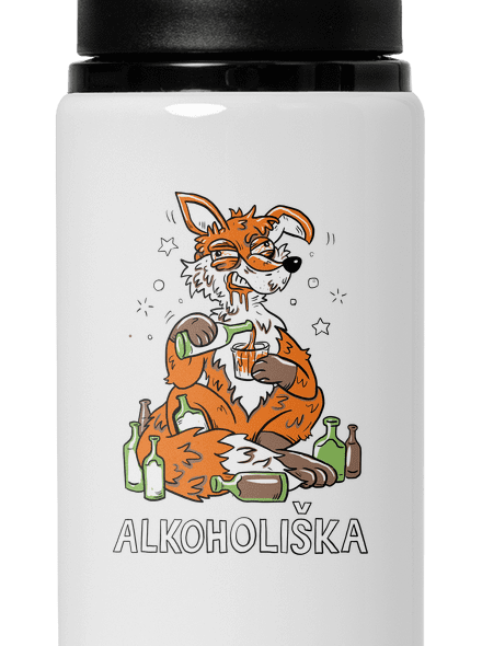 Alkoholiška lahev na vodu White