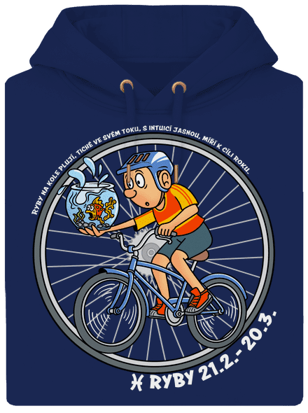 Cyklistický horoskop: Ryby unisex mikina premium Navy