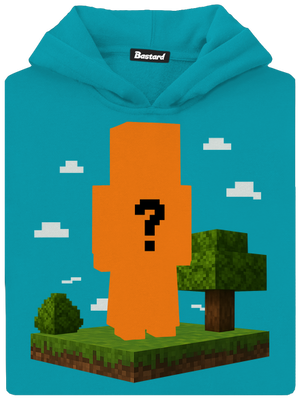Minecraft z vlastní fotky dětská mikina klokanka Hawaiian Blue