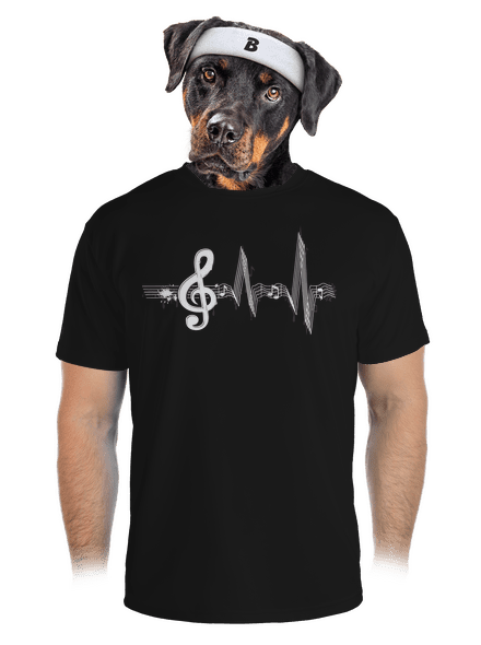 Žiju muzikou pánské sportovní tričko Black
