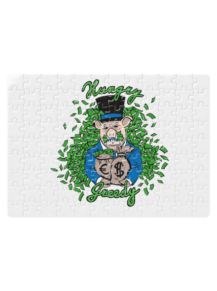 Nenažrané prase puzzle White