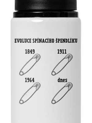 Evoluce spínacího špendlíku lahev na vodu White