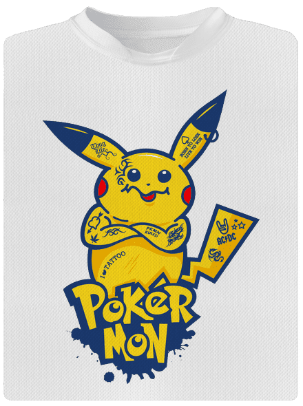 Pokérmon dětské sportovní tričko White