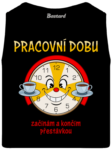 Pracovní doba pánské tílko Black