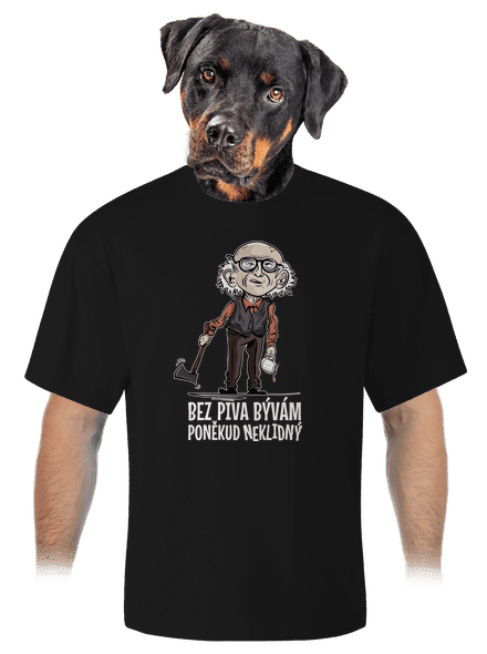 Neklidný bez piva unisex tričko oversized Black