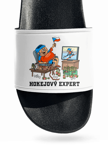 Hokejový expert pantofle White
