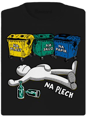 Tříděný odpad dámské sportovní tričko Black