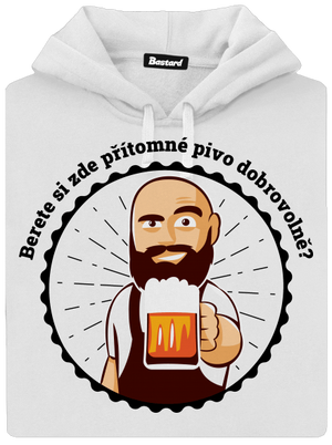 Pivo dobrovolně dámská mikina klokanka White
