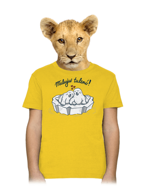 Miluju tulení dětské tričko Gold