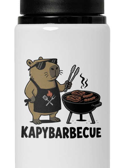 Kapybarbecue lahev na vodu White