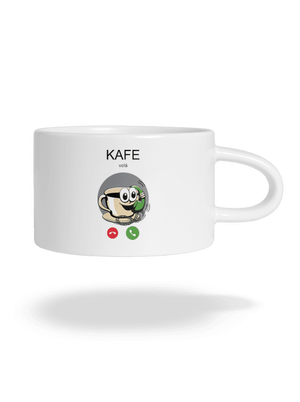 Kafe volá hrnek makronka White