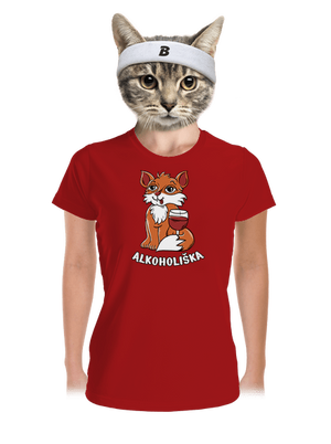 Vínová Alkoholiška dámské sportovní tričko Red Mal
