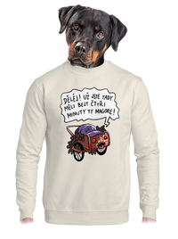 unisex mikina bez kapuce