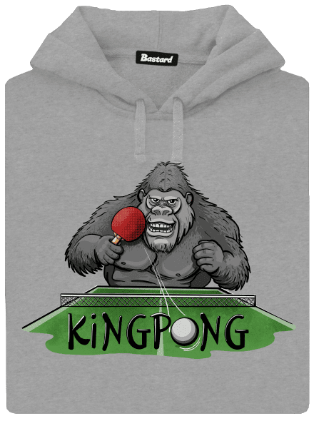 King pong pánská mikina klokanka Light Melange