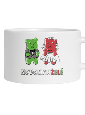 Novomanželé z želé hrnek makronka White