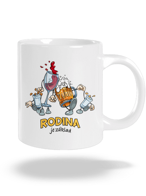 Rodina je základ velký hrnek White