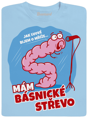 Básnické střevo pánské tričko Sky Blue