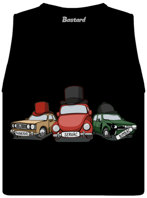 Tři veteráni dámské tílko volné Black