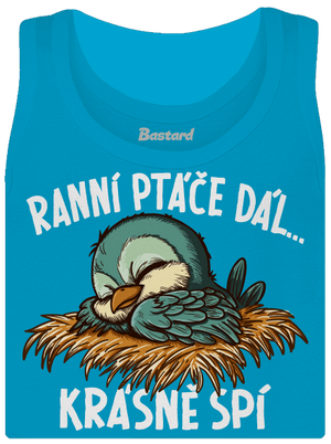 Ranní ptáče spí dámské tílko klasické Blue Atol