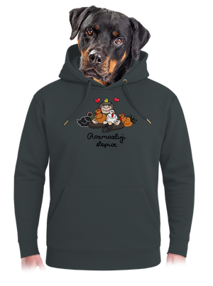 Rozmazluji slepice unisex mikina premium Charcoal