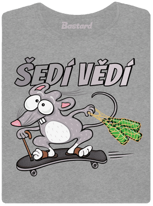 Šedí vědí - myšák dámské tričko Dark Gray Melange
