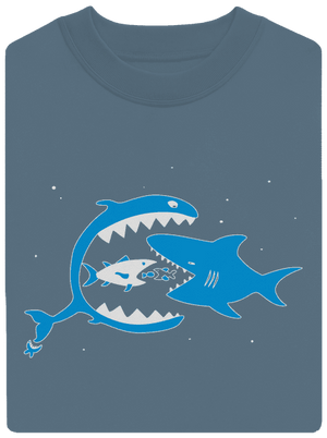 Rybky unisex mikina bez kapuce Nordic Blue