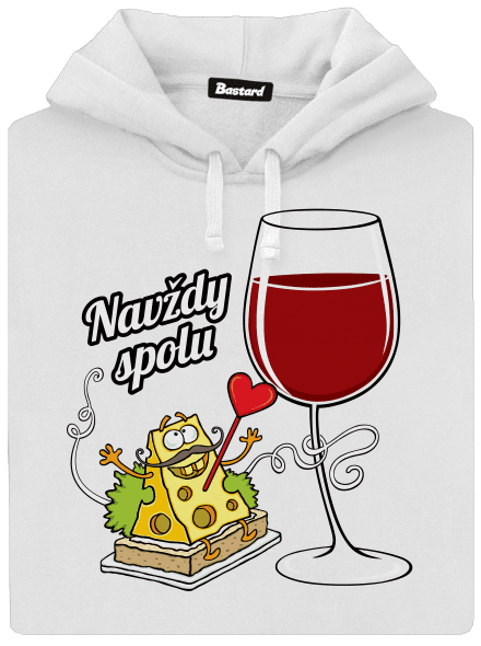 Navždy spolu dámská mikina klokanka White