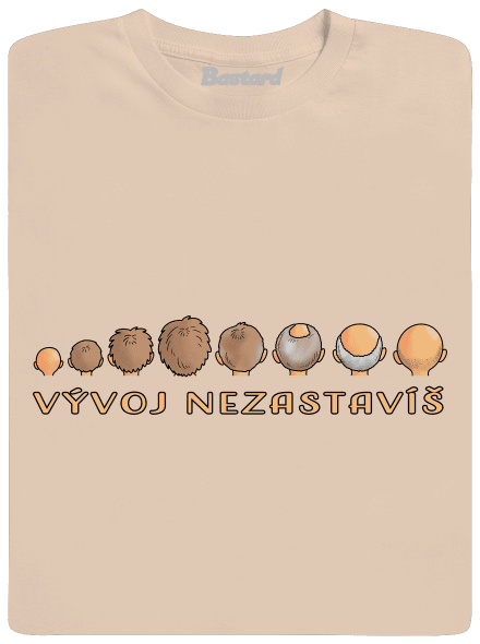 Vývoj nezastavíš pánské tričko Sand