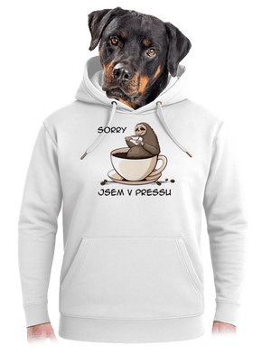 V pressu unisex mikina premium Snowwhite