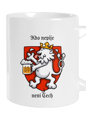 Kdo nepije, není Čech velký hrnek White
