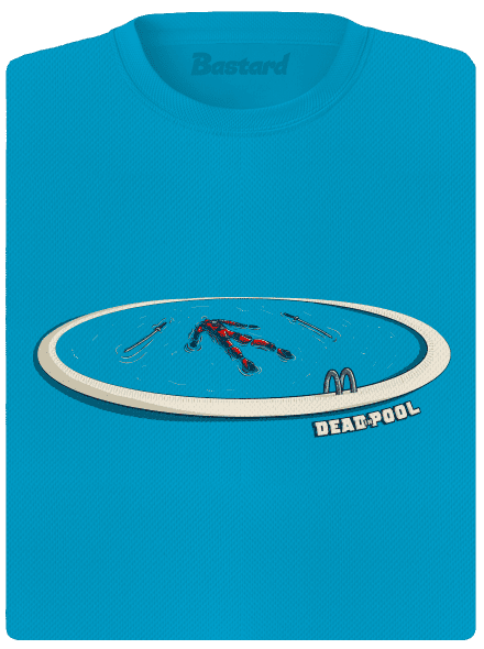 Dead in pool dámské sportovní tričko Blue Atol