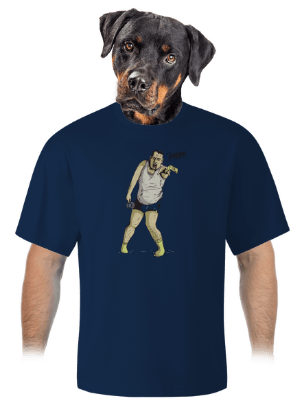 Beer zombie unisex tričko oversized Midnight Blue