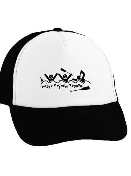 Party v plném proudu kšiltovka truckerka Black cap