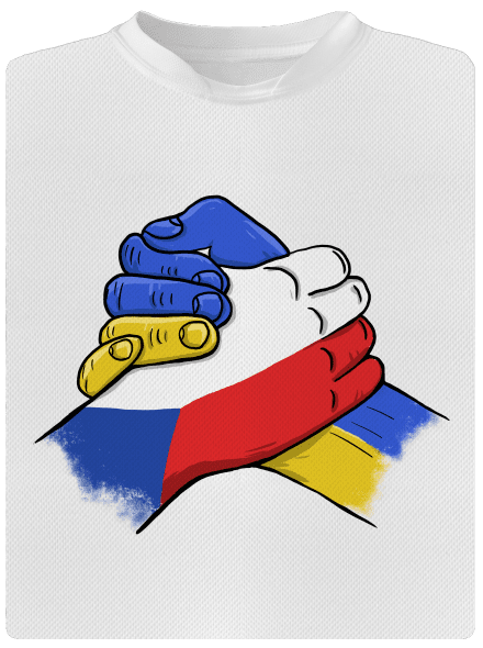 Ukrajina - Podpora pánské sportovní tričko White