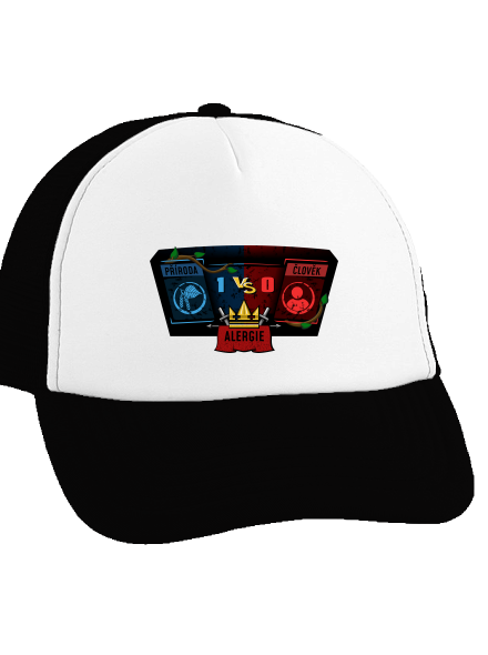 Příroda vs. člověk kšiltovka truckerka Black cap