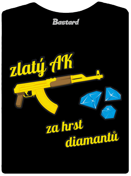 Zlatý AK dámské tričko Black