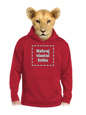 Vlastní potisk dětská mikina klokanka Fire Red